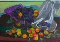 Moesey Li Grapes and peaches Still Life