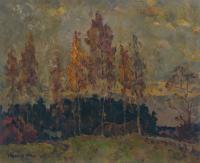 Vasily Belikov Autumn birches Landscape
