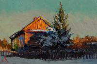 Alexey Golovchenko Paints Feb Rural Landscape