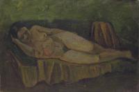Vasily Belikov Nude woman on sofa Nude