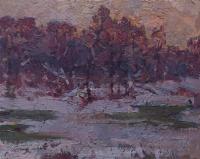 Vasily Belikov Winter in the forest Landscape