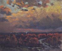 Vasily Belikov Lilac clouds Landscape